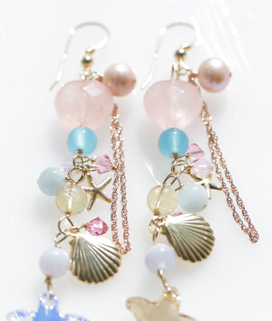 Love Wealth Mermaid earrings☆愛の富マーメイドピアス