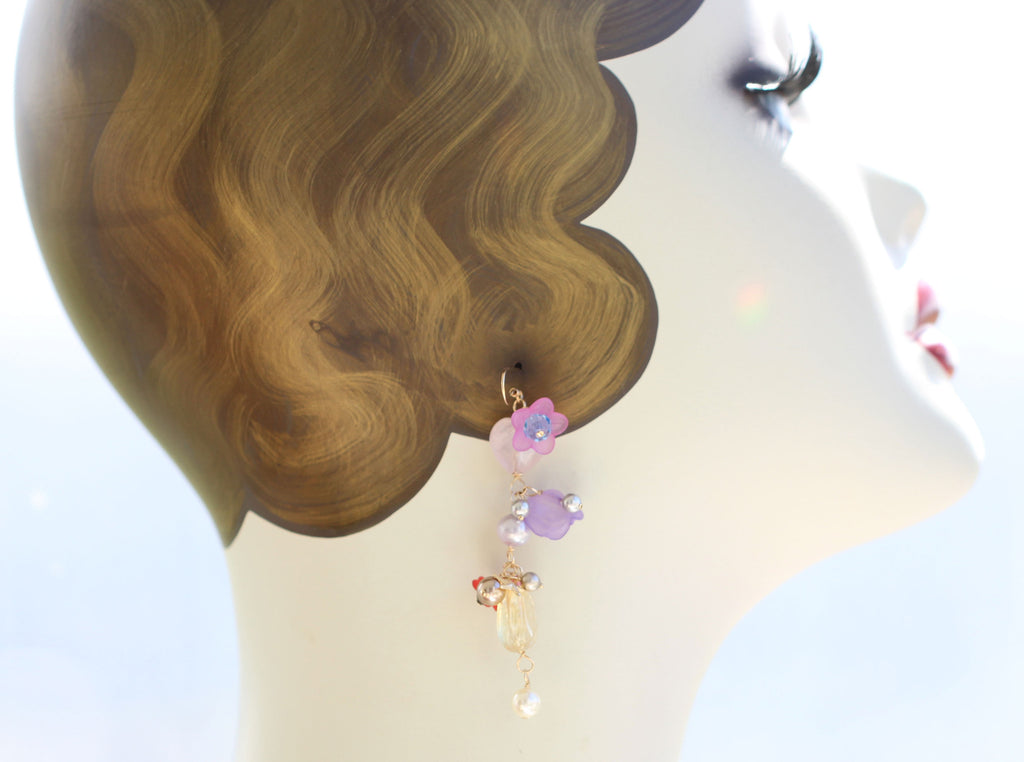 Rose Fairy Mermaid Vegan earrings☆ローズフェアリー☆ヴィーガンマーメイドピアス