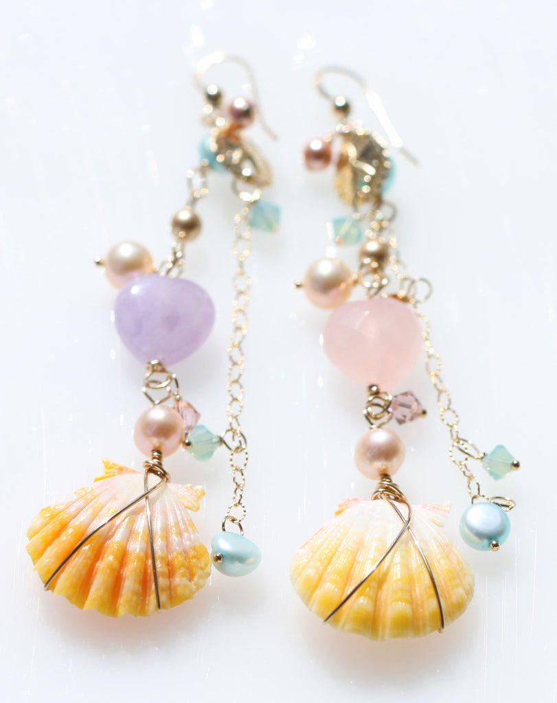 LOve Egyptian sunriseshell Mermaid earrings２☆ラブエジプシャン☆サンライズシェルマーメイドピアス２