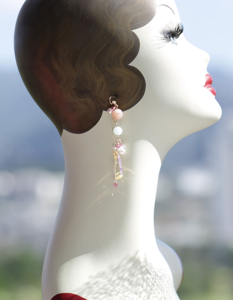 Mermaid crystal earrings 4☆マーメイドクリスタルピアス4