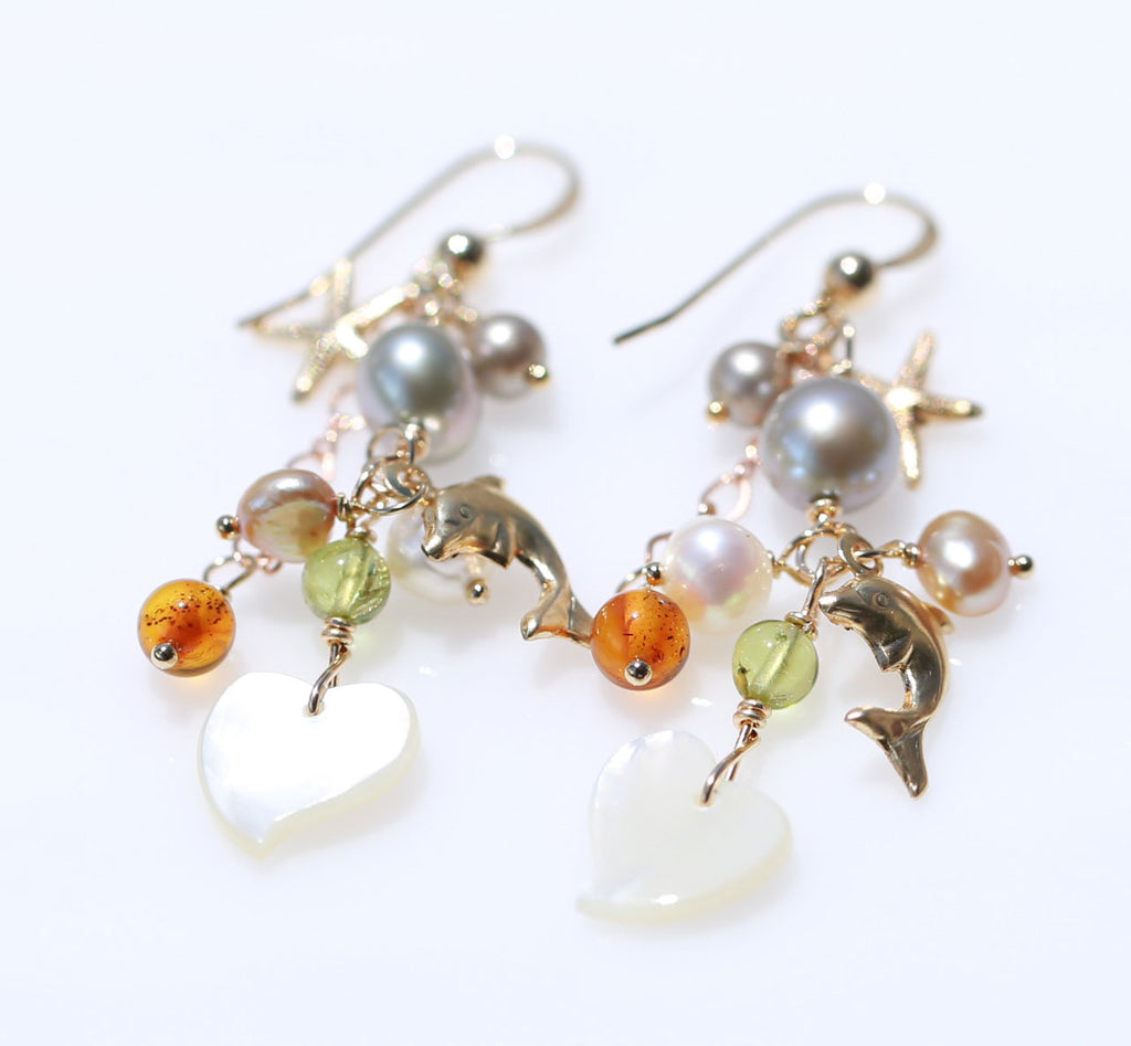 Earth mermaid earrings２☆大地のマーメイドピアス２