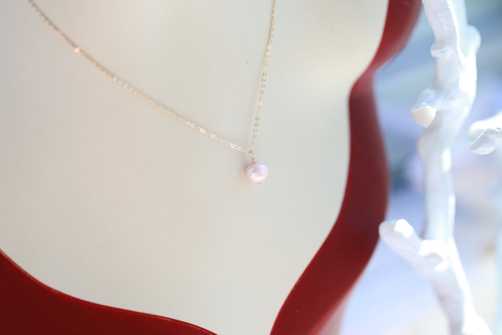 Ocean pink pearl necklace☆オーシャンピンクパールネックレス