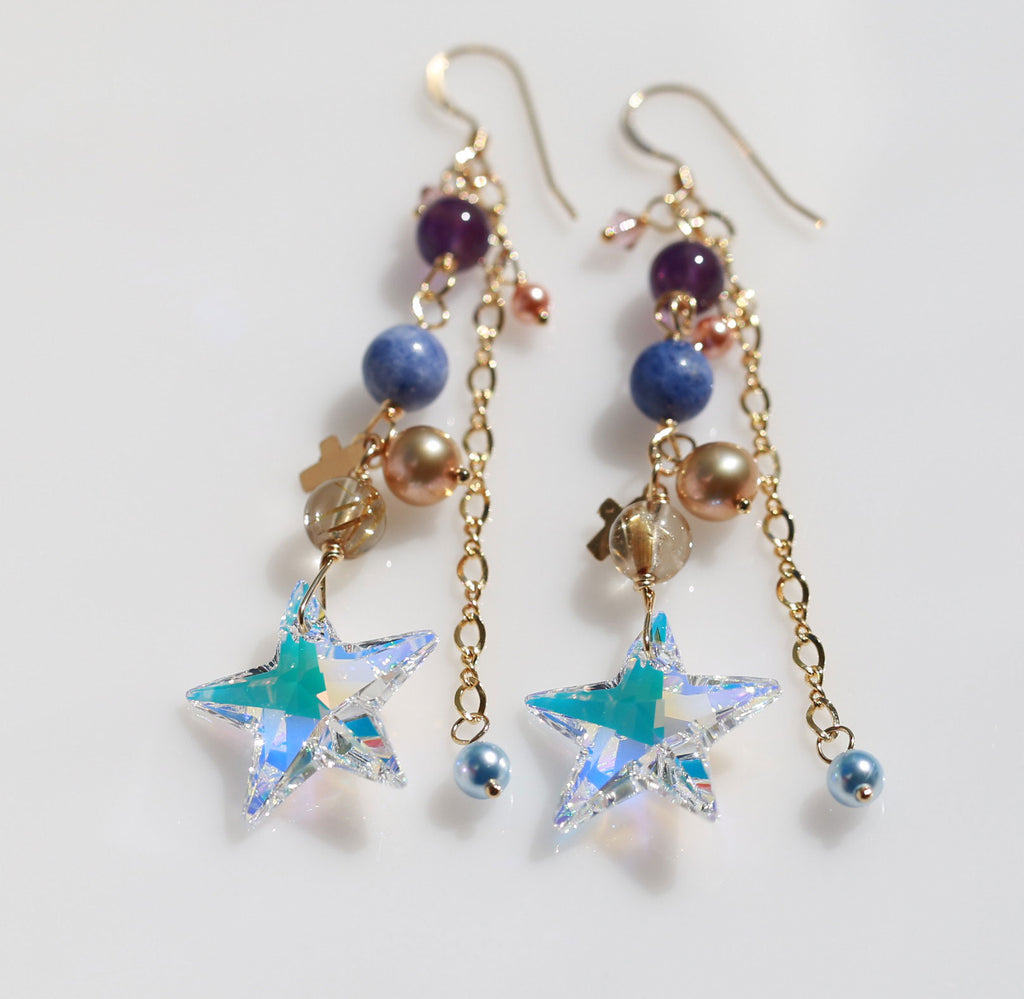 2021 wind era star mermaid earrings2☆2021年風の時代の星のマーメイドピアス２