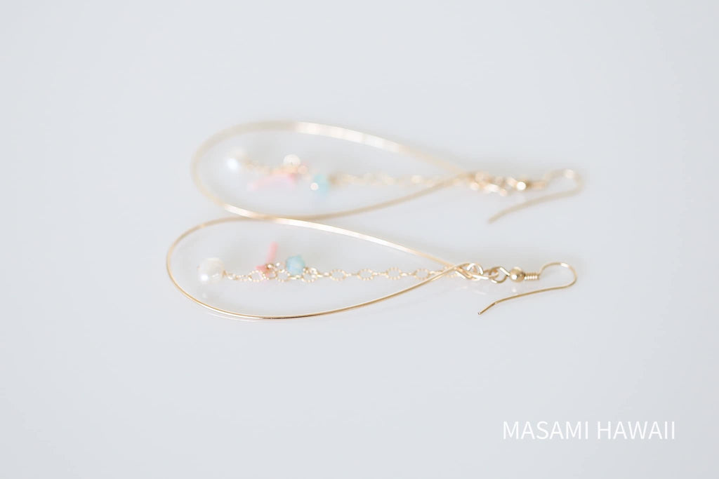 Pure ocean love hoop mermaid earrings☆ピュアオーシャンラブ☆フープマーメイドピアス