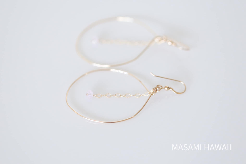 Pure ocean love hoop mermaid earrings（Pink）☆  ピュアオーシャンラブ☆フープマーメイドピアス【ピンク】