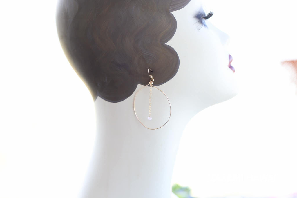 Pure ocean love hoop mermaid earrings（Pink）☆  ピュアオーシャンラブ☆フープマーメイドピアス【ピンク】