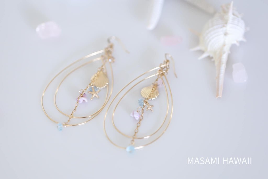 Hoop Beauty Mermaid earrings☆フープビューティーマーメイドピアス