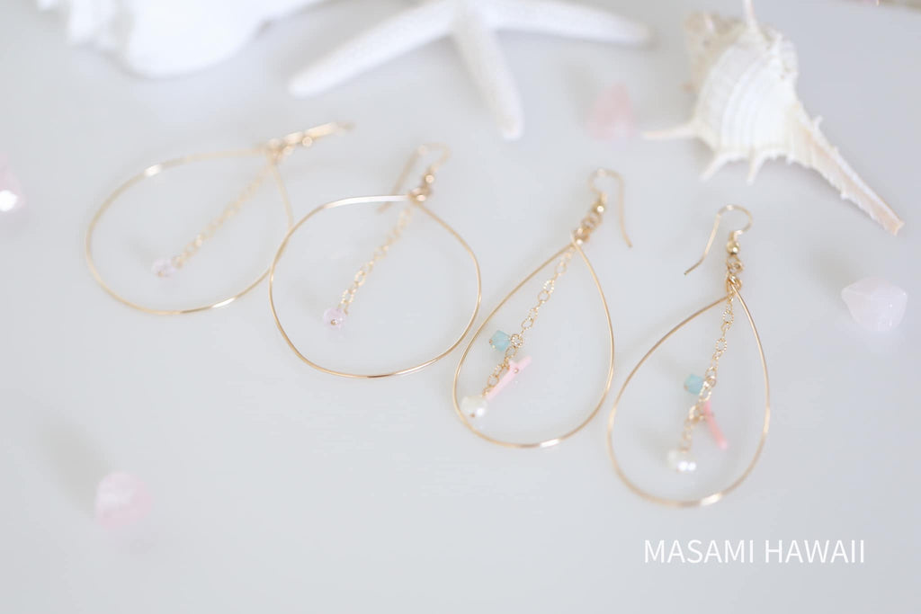 Pure ocean love hoop mermaid earrings☆ピュアオーシャンラブ☆フープマーメイドピアス
