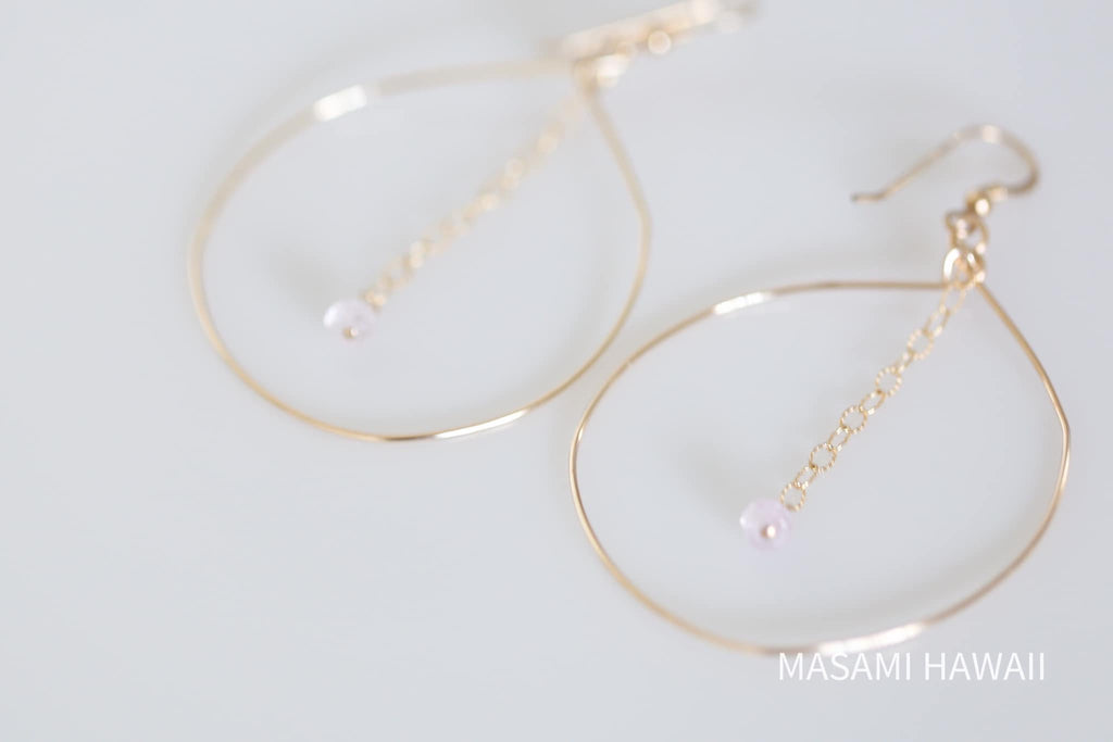 Pure ocean love hoop mermaid earrings（Pink）☆  ピュアオーシャンラブ☆フープマーメイドピアス【ピンク】