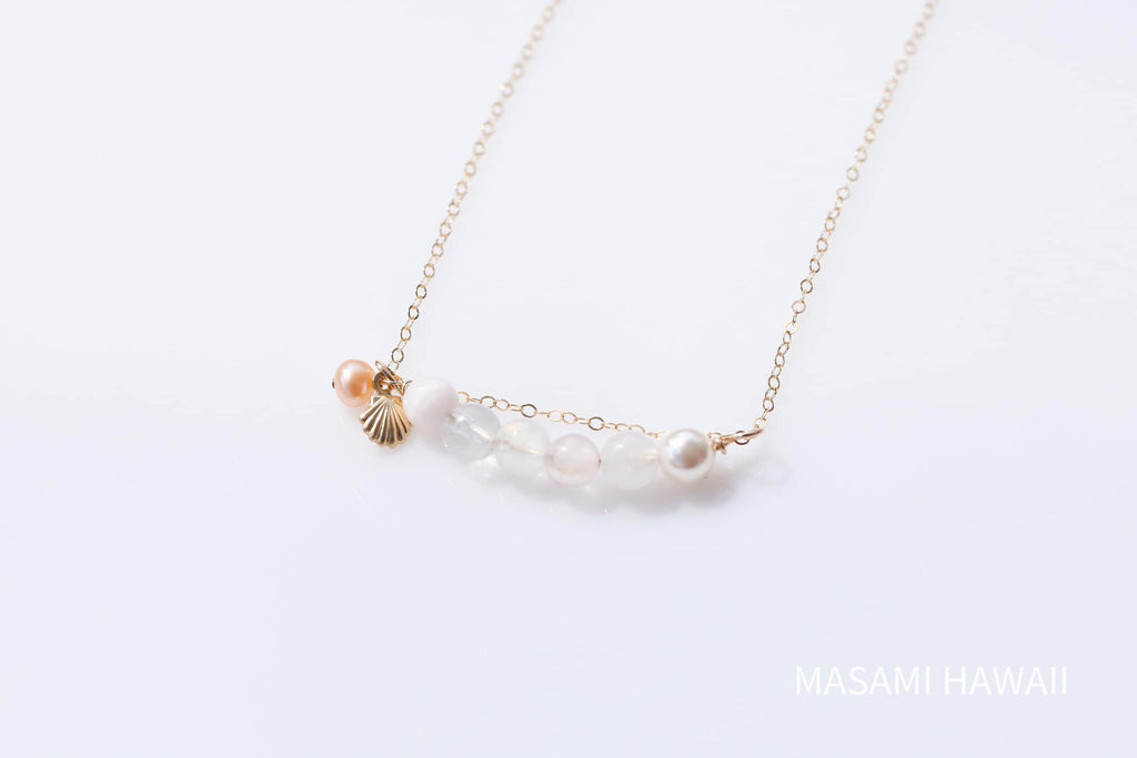 Crystal mermaid necklace pink１☆クリスタルマーメイドネックレス☆ピンク色１