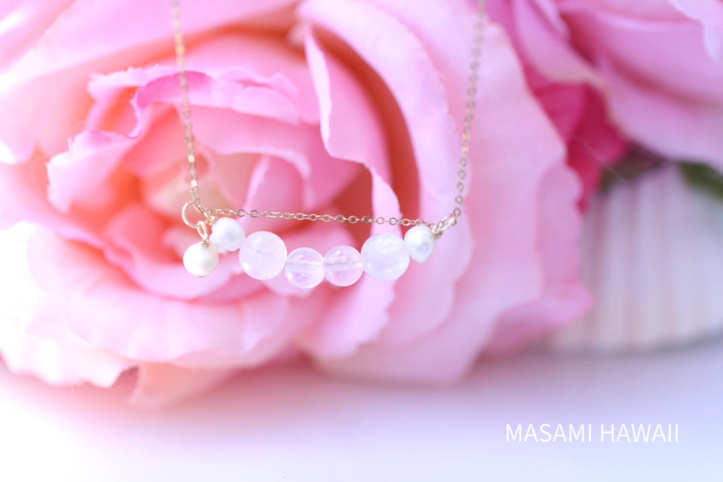 Crystal mermaid necklace pink１☆クリスタルマーメイドネックレス☆ピンク色１