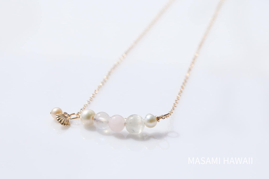 Crystal mermaid necklace pink2☆クリスタルマーメイドネックレス☆ピンク色2