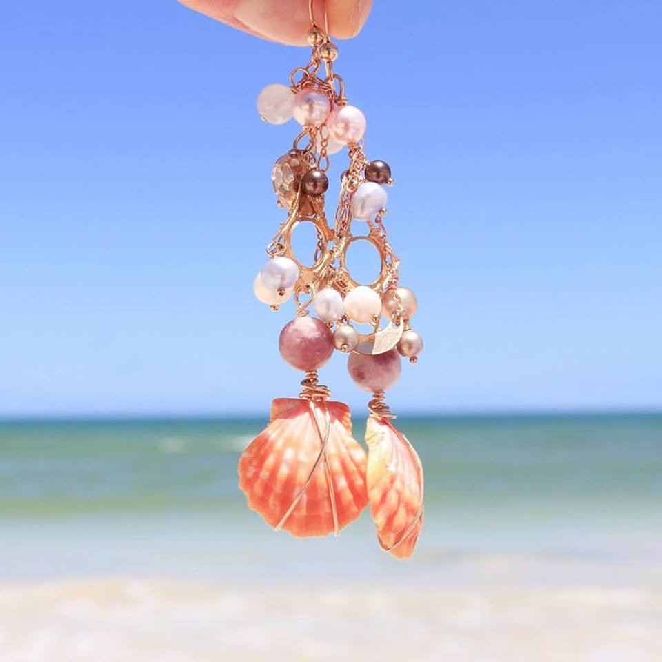 Sunriseshell Hathor Mermaid earrings２☆サンライズシェル☆ハトアー☆マーメイドピアス２