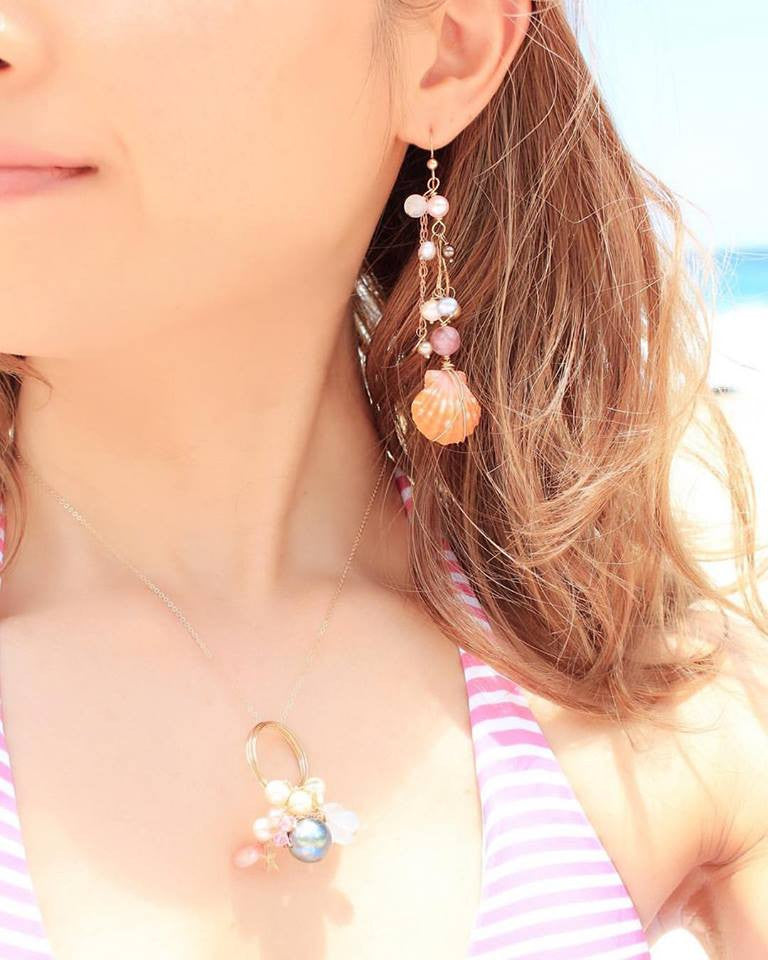 Tahitian pearl Hathor Mermaid ring5☆タヒチアンパール☆ハトアーマーメイドリング5