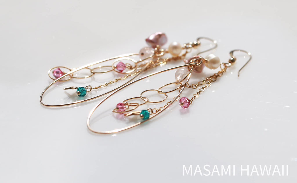 Summer love hoop mermaid eariinges 1☆夏恋☆フープマーメイドピアス１