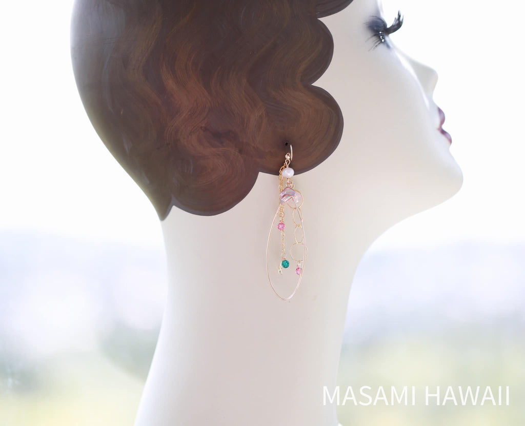 Summer love hoop mermaid eariinges 1☆夏恋☆フープマーメイドピアス１