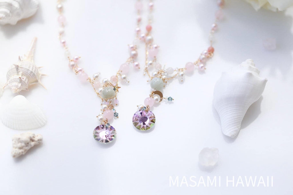 Summer love mermaid necklace 1 coral☆夏恋マーメイドネックレス１☆オレンジ