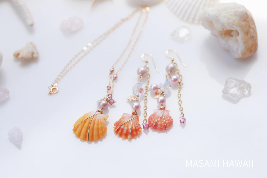 Hawaiian Sunriseshell Love Vinus necklace☆ハワイのサンライズシェル☆愛の女神ネックレス