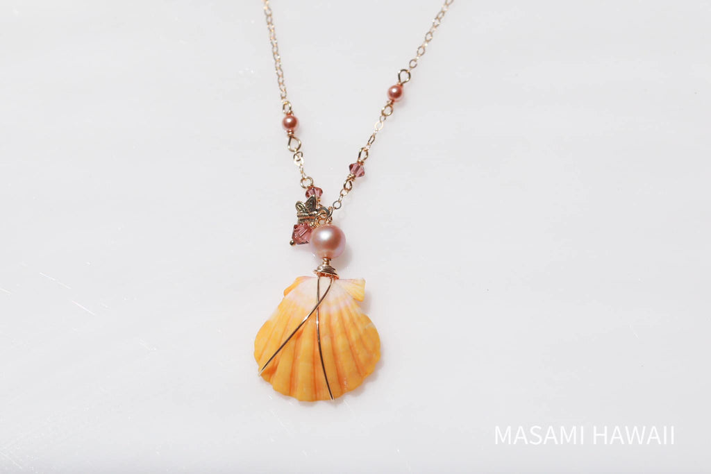 Hawaiian Sunriseshell Love Vinus necklace☆ハワイのサンライズシェル☆愛の女神ネックレス