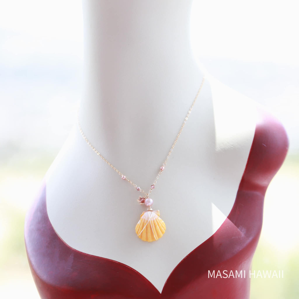 Hawaiian Sunriseshell Love Vinus necklace☆ハワイのサンライズシェル☆愛の女神ネックレス