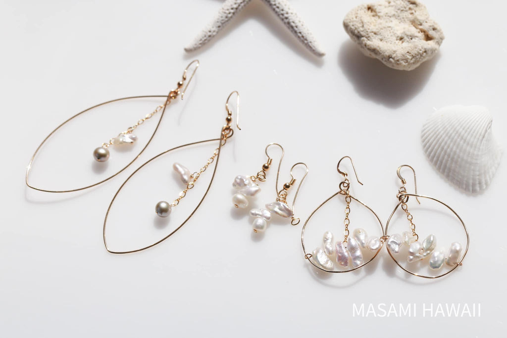 Pure Ocean Love pearl small earrings ☆ピュアオーシャンラブ☆スモールピアス