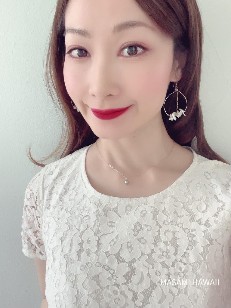 Pure Ocean Love pearl hoop earrings 6☆ピュアオーシャンラブ☆フープピアス6