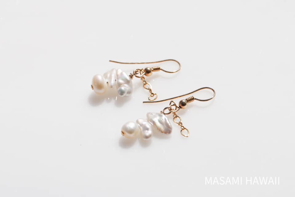 Pure Ocean Love pearl small earrings ☆ピュアオーシャンラブ☆スモールピアス