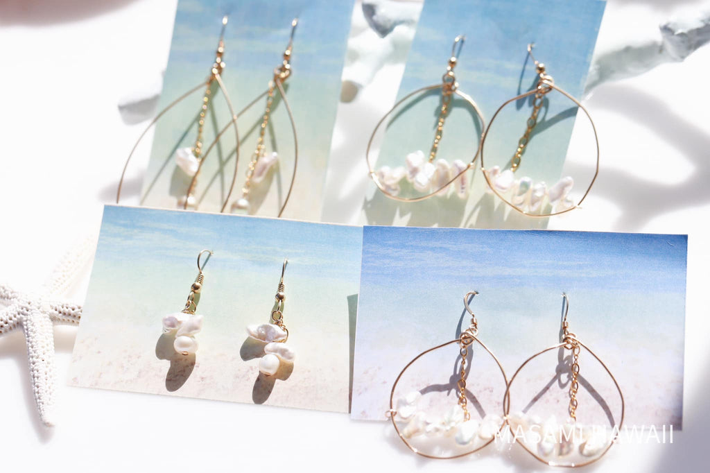 Pure Ocean Love pearl hoop earrings ５☆ピュアオーシャンラブ☆フープピアス５
