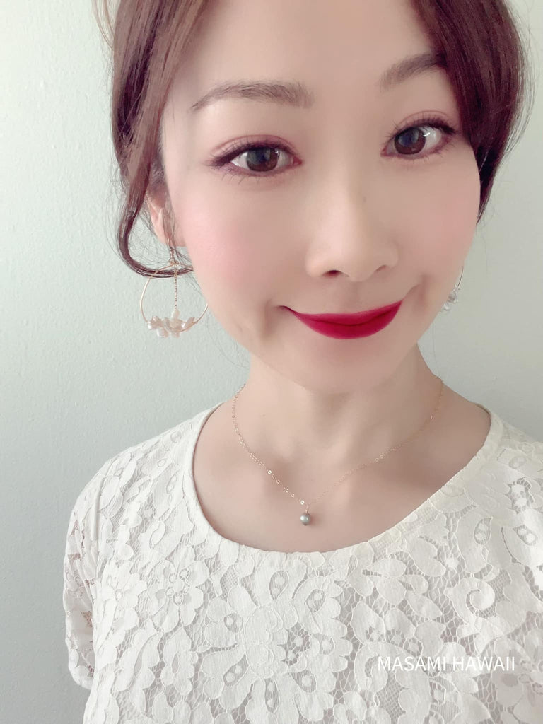 Pure Ocean Love pearl hoop earrings 6☆ピュアオーシャンラブ☆フープピアス6