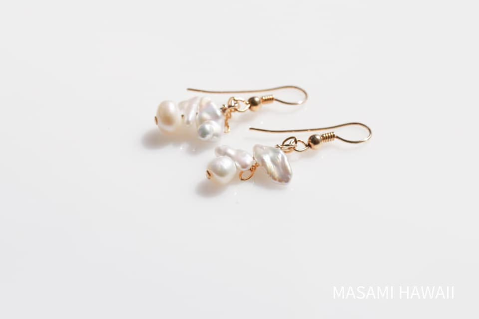 Pure Ocean Love pearl small earrings ☆ピュアオーシャンラブ☆スモールピアス