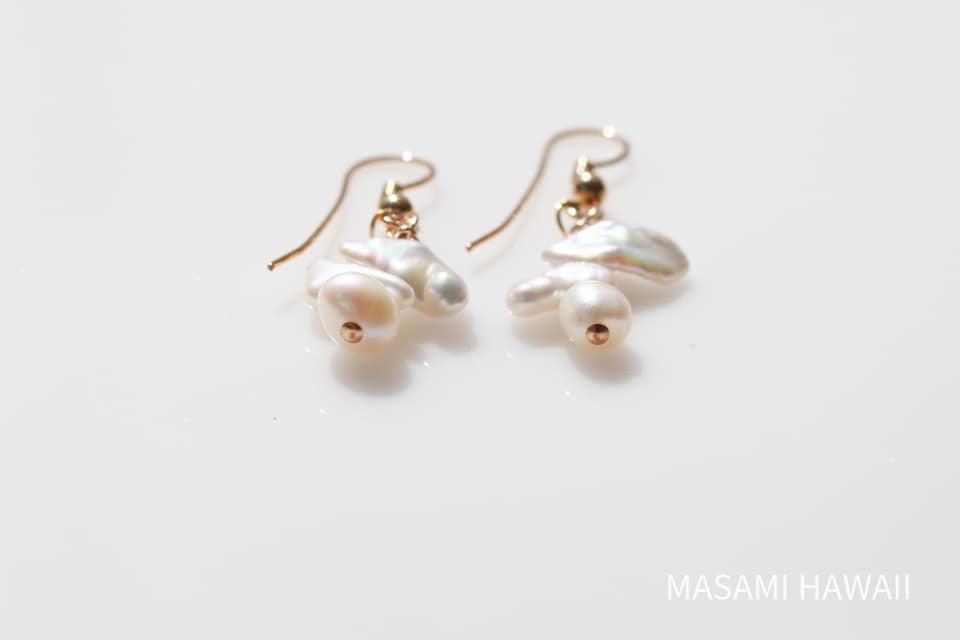 Pure Ocean Love pearl small earrings ☆ピュアオーシャンラブ☆スモールピアス