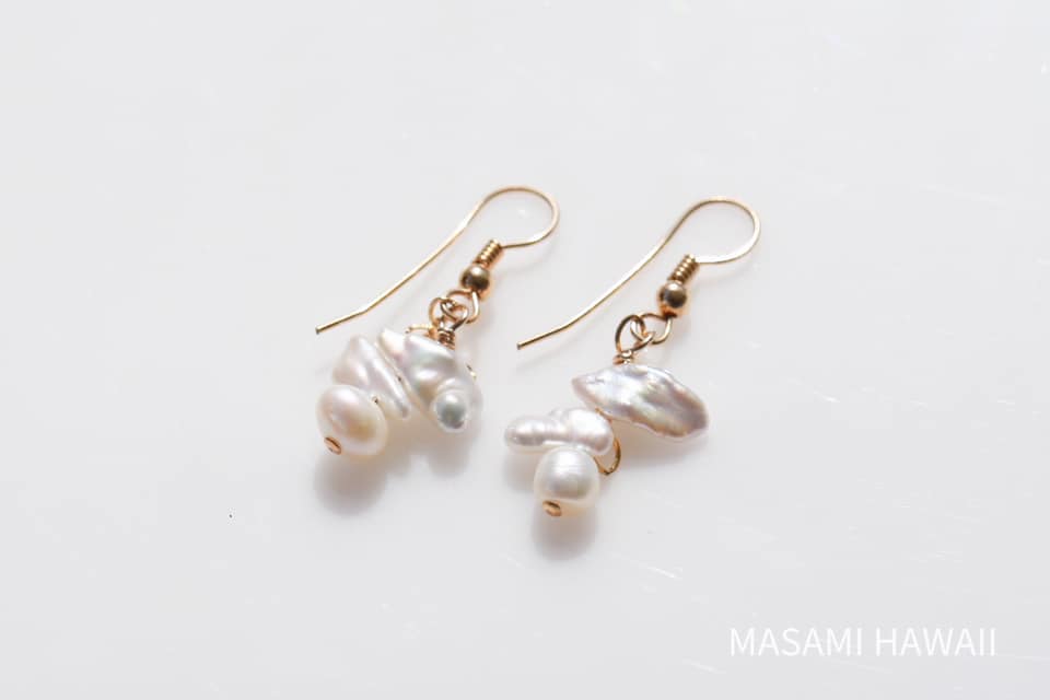 Pure Ocean Love pearl small earrings ☆ピュアオーシャンラブ☆スモールピアス