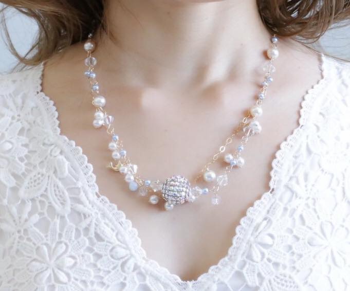 Twinkle Mermaid Wedding necklace☆キラキラのマーメイドウェディングネックレス