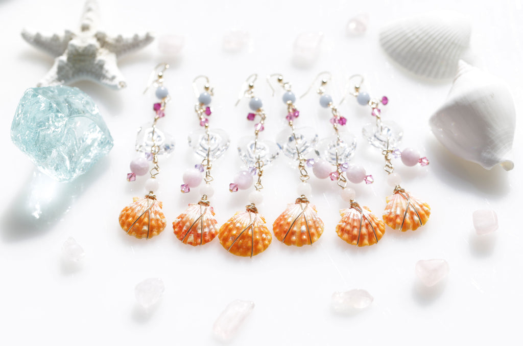 Sunriseshell Sweet Heart Mermaid earrings２☆サンライズシェル☆スウィートハート☆マーメイドピアス２