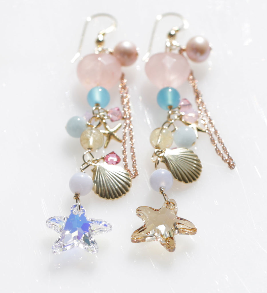 Love Wealth Mermaid earrings☆愛の富マーメイドピアス