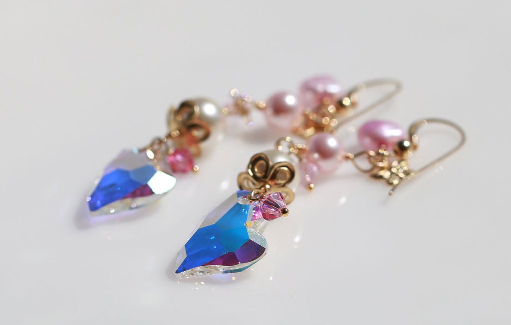 Love heart wedding mermaid earrings☆玉の輿婚☆マーメイドピアス