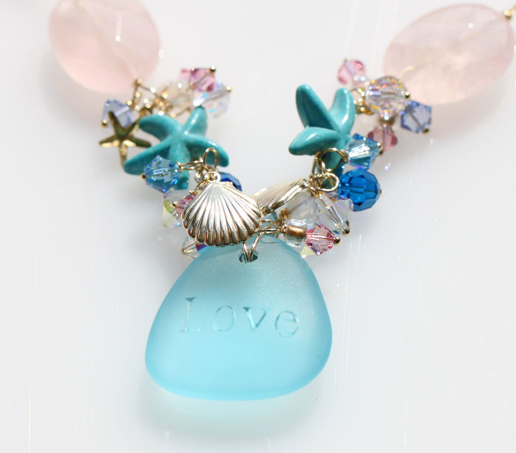 Vegan Mermaid necklace Blue☆ヴィーガンマーメイドネックレス☆ブルー