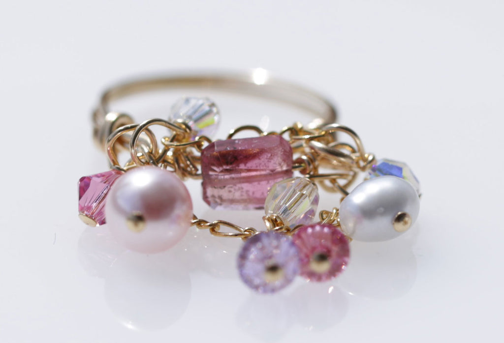 Watermelon tourmaline Mermaid Ring２☆ウォーターメロントルマリンのマーメイド指輪２