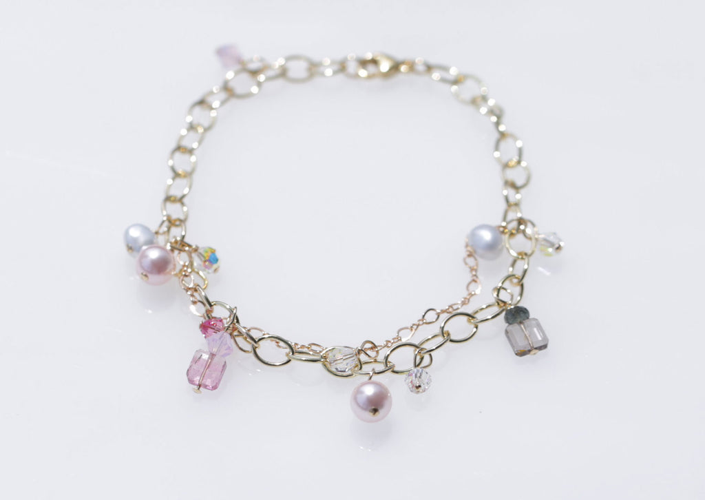 Watermelon tourmaline Mermaid bracelet 2☆ウォーターメロントルマリンのマーメイドブレスレット2