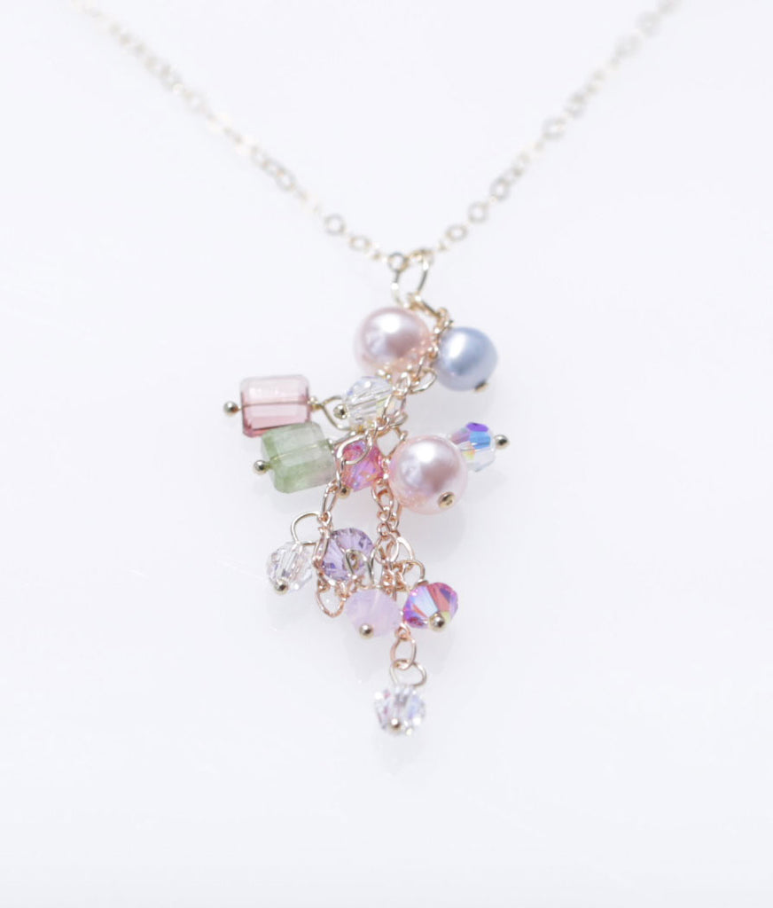 Watermelon tourmaline Mermaid necklace3☆ウォーターメロントルマリンのマーメイドネックレス3