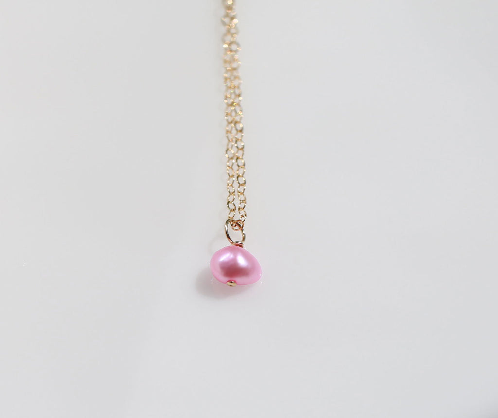 Rose pink peal mermaid necklace☆ローズピンクパールのマーメイドネックレス