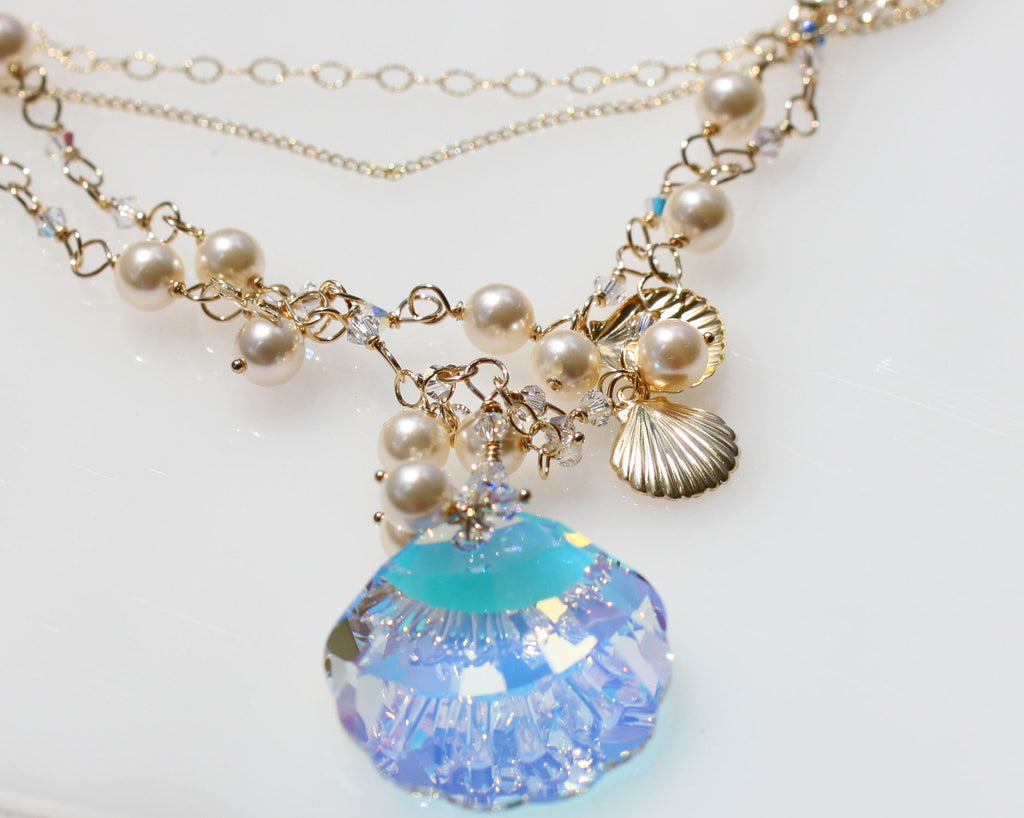 sparkle mermaid love shell vegan　mermaid necklace1☆スパークルマーメイド☆ラブシェルヴィーガンマーメイドネックレス１