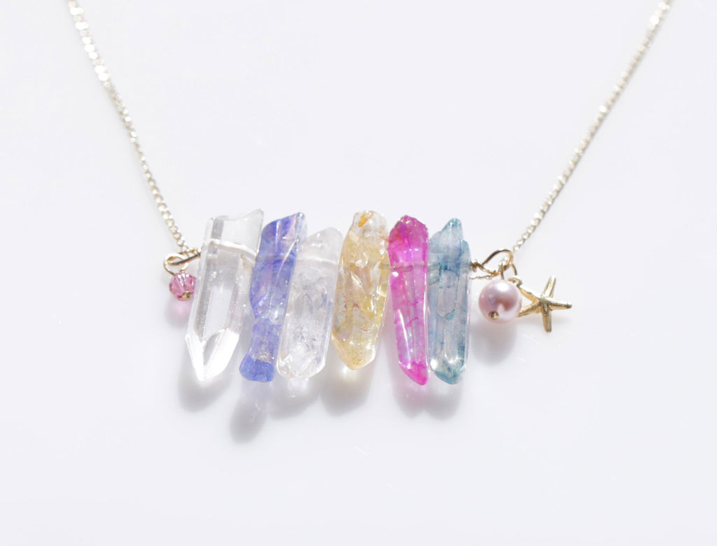 Mermaid Beauty crystal necklace1☆マーメイド美クリスタルネックレス１