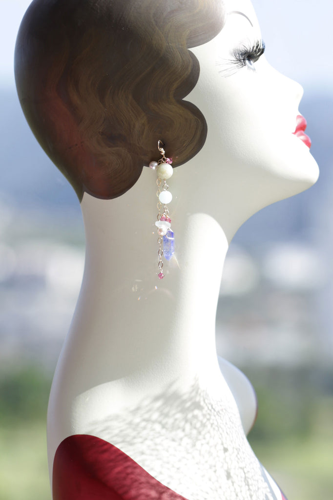 Mermaid crystal earrings 2☆マーメイドクリスタルピアス2
