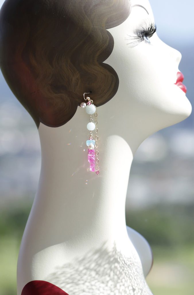 Mermaid crystal earrings 5☆マーメイドクリスタルピアス5