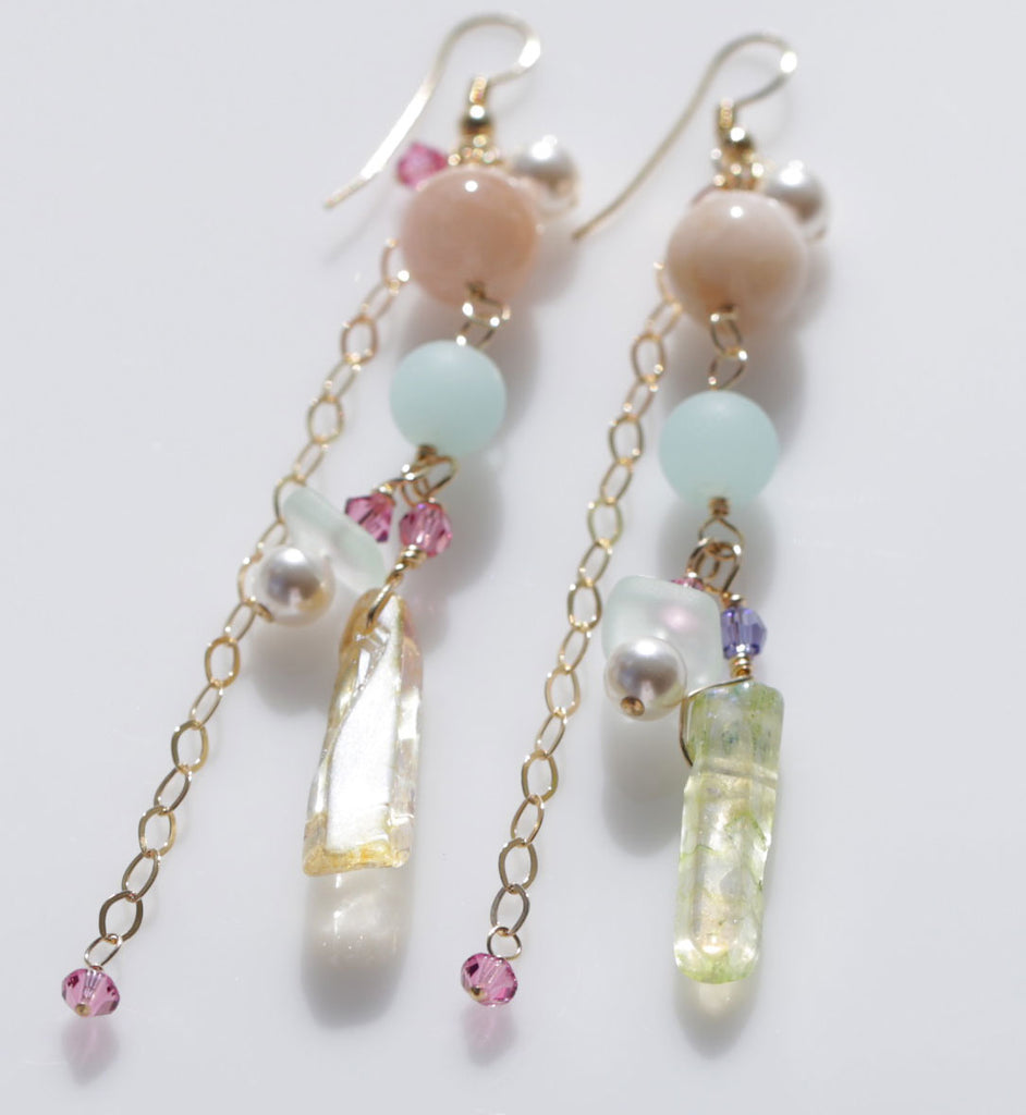 Mermaid crystal earrings 4☆マーメイドクリスタルピアス4