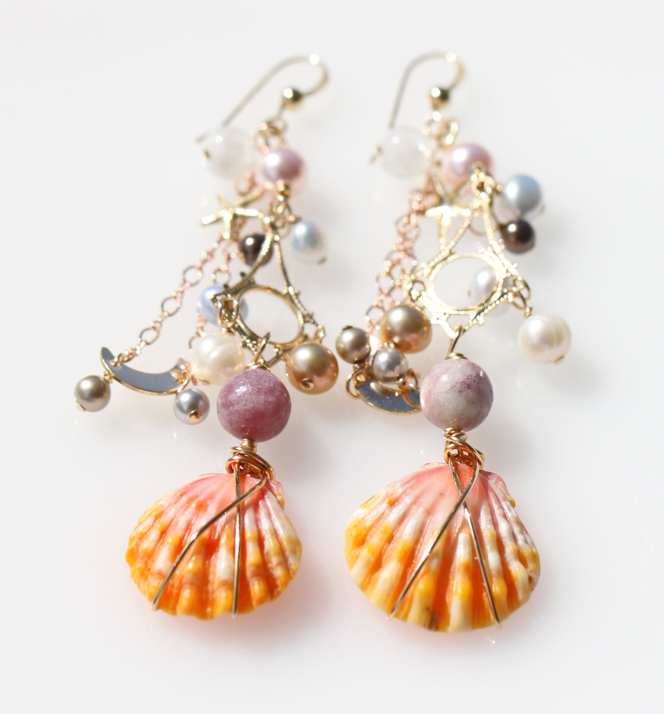 Sunriseshell earrings☆サンライズのピアス | MASAMI HAWAII