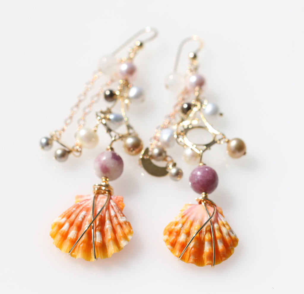 Sunriseshell Hathor Mermaid earrings２☆サンライズシェル☆ハトアー☆マーメイドピアス２