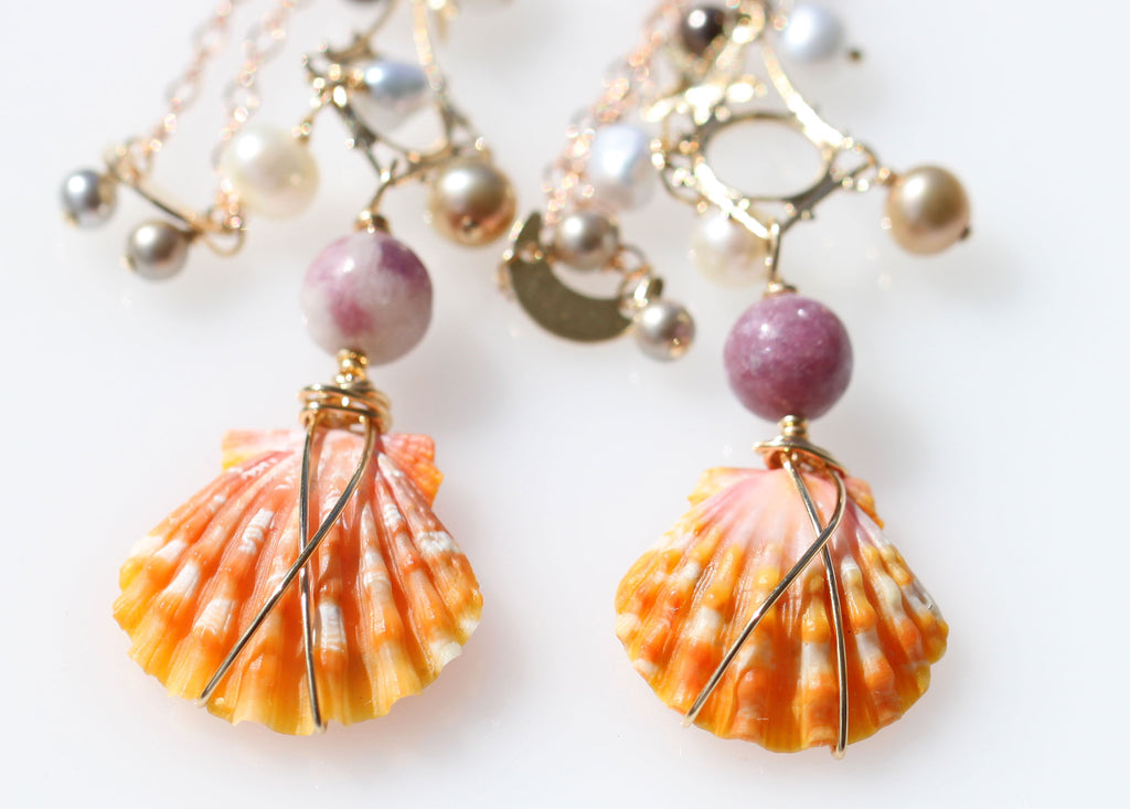 Sunriseshell Hathor Mermaid earrings２☆サンライズシェル☆ハトアー☆マーメイドピアス２