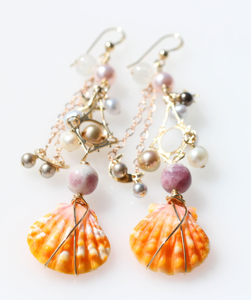 Sunriseshell Hathor Mermaid earrings3☆サンライズシェル☆ハトアー☆マーメイドピアス3